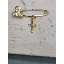 Παραμάνα silver 925  επίχρυση baby με σταυρό 