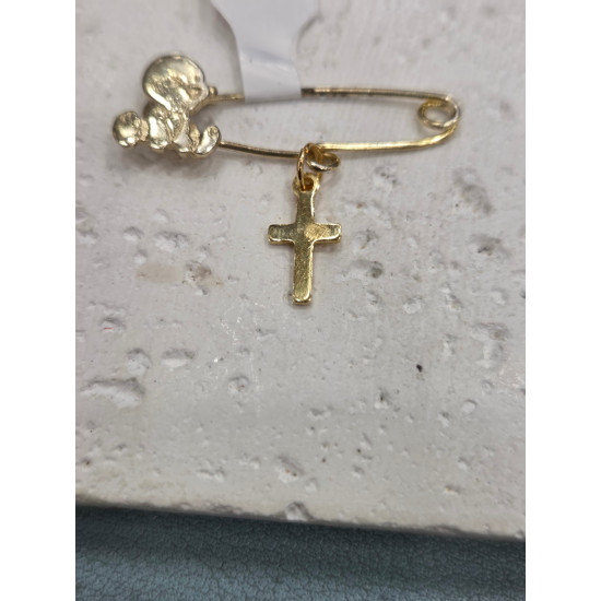 Παραμάνα silver 925  επίχρυση baby με σταυρό 