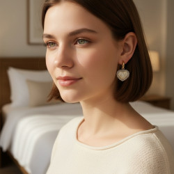 Σκουλαρίκια καρδιά από ατσάλι L316