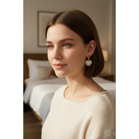 Σκουλαρίκια καρδιά από ατσάλι L316