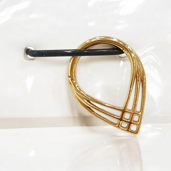 Σκουλαρίκι Piercing septum από ατσάλι L316 σε χρυσό