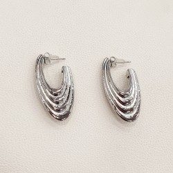 Γυναικεία Σκουλαρίκια από ατσάλι 316L σε χρώμα ασημένιο