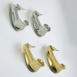 Γυναικεία Σκουλαρίκια από Ατσάλι 316L σε Ασημένιο 