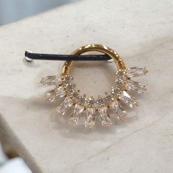 Σκουλαρίκι Piercing septum από ατσάλι L316  με ζιργκόν