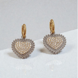 Σκουλαρίκια καρδιά από ατσάλι L316