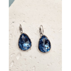 Σκουλαρίκια "blue tear " από ατσάλι L316 σε ασημένιο χρώμα 