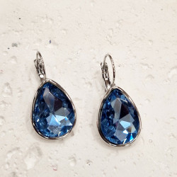 Σκουλαρίκια "blue tear " από ατσάλι L316 σε ασημένιο χρώμα 