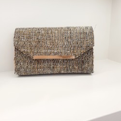 Τσαντάκι φάκελος υφαντό σε αργαλειό με ξύλο 