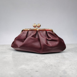 Τσάντα clutch σε Μπορντό χρώμα  με αλυσίδα 