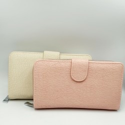 Γυναικείο Πορτοφόλι στο Χρώμα της Πούδρας με  Πολύ Μαλακή Υφή 
