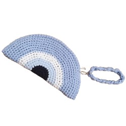 Χειροποίητη τσάντα μάτι σε χρώμα γαλάζιο