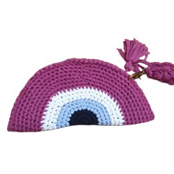 Χειροποίητη τσάντα μάτι σε χρώμα magenta