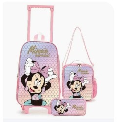 Τσάντα πλάτης Minnie Mouse & τσάντα lunch box Minnie mouse & κασετίνα Minnie mouse