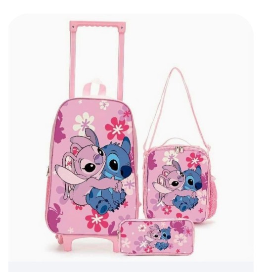 Τσάντα πλάτης Stitch & τσάντα lunch box Stitch  & κασετίνα Stitch 