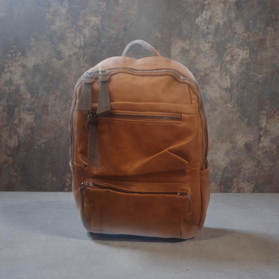 Τσάντα πλάτης σε ταμπά χρώμα με πολλές θέσεις N. 06022