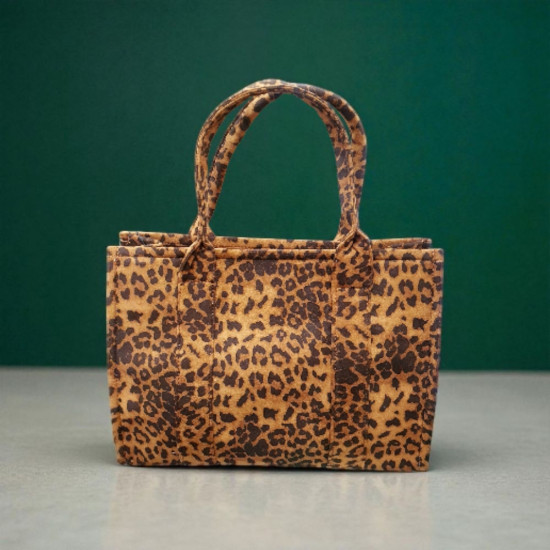 Τσάντα ώμου λεοπάρ σουέτ