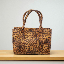 Τσάντα ώμου λεοπάρ σουέτ