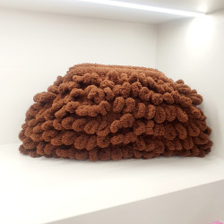 Τσάντα Puffer χρώμα καφέ