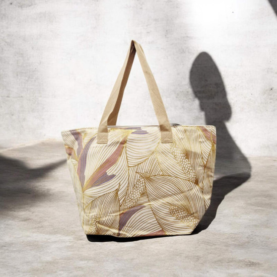 Τσάντα "floral pearl" με φερμουάρ