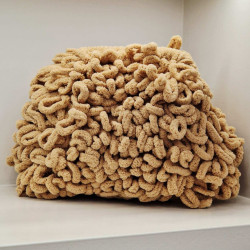 Τσάντα φάκελος clutch puffy χρώμα καραμέλα