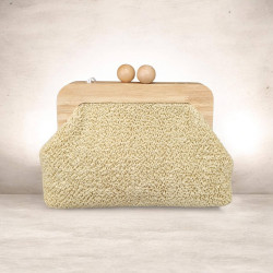 Τσάντα clutch φελλός με αλυσίδα 