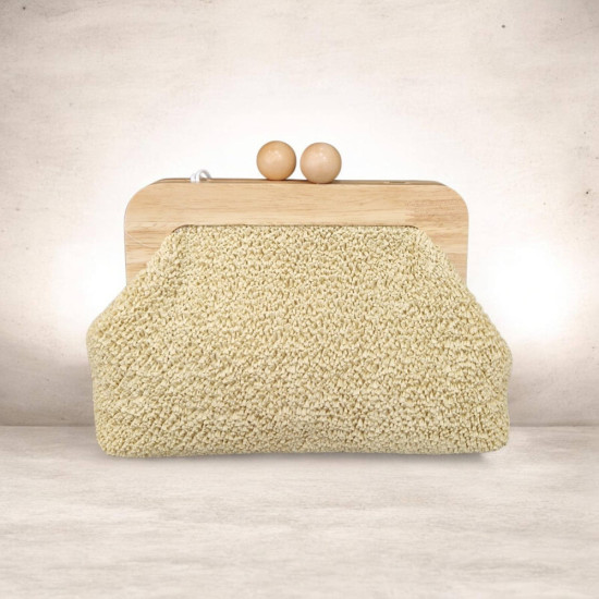 Τσάντα clutch φελλός με αλυσίδα 