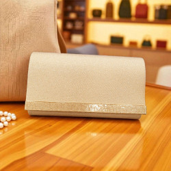 Τσαντάκι φάκελος χρυσό με αλυσιδάκι