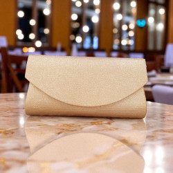 Τσαντάκι φάκελος χρυσό με αλυσιδάκι