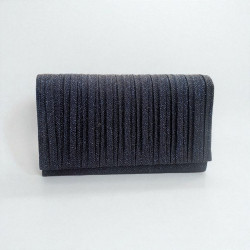 Τσαντάκι φάκελος σε μπλε από ύφασμα με glitter και αλυσιδάκι 