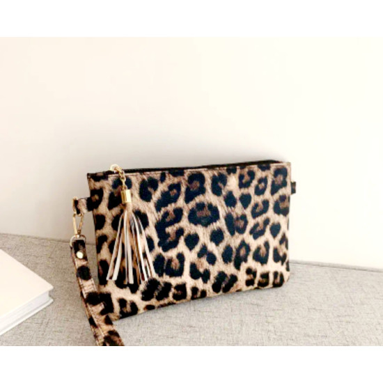 Γυναικεία Τσάντα Φάκελος Λεοπάρ 