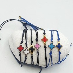 Βραχιόλι με Σταυρό Van Cleef Ασημένιο 925 Διπλής Όψης 