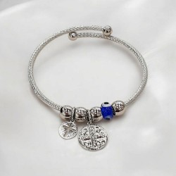 Βραχιόλι χειροπέδα από ανοξείδωτο ατσάλι 316L 