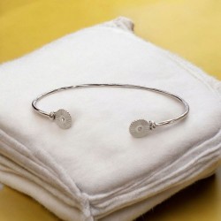 Βραχιόλι Χειροπέδα σε ασημένιο χρώμα από ατσάλι 316L  