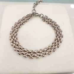 Βραχιόλι αλυσίδα από ατσάλι 316L με προέκταση στο κούμπωμα