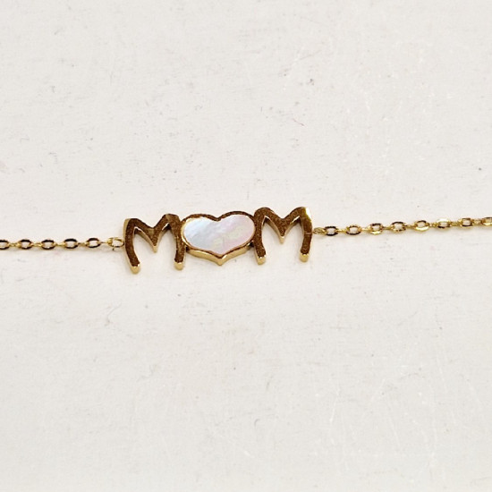 Βραχιόλι m❤️m με φίλντισι και αλυσίδα από ατσάλι L316 σε χρυσό χρώμα 
