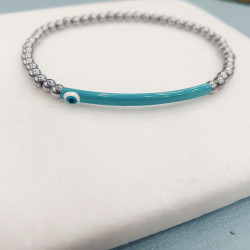 Βραχιόλι με μάτι από σμάλτο με αιματίτη