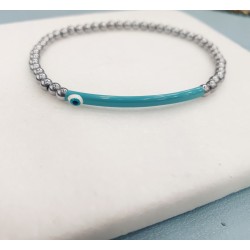 Βραχιόλι με μάτι από σμάλτο με αιματίτη