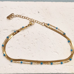 Βραχιόλι ποδιού από ατσάλι L316 σε χρυσό χρώμα