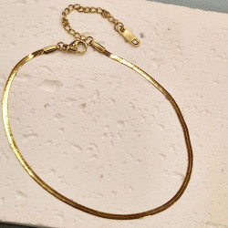 Βραχιόλι ποδιού από ατσάλι L316 σε χρυσό χρώμα