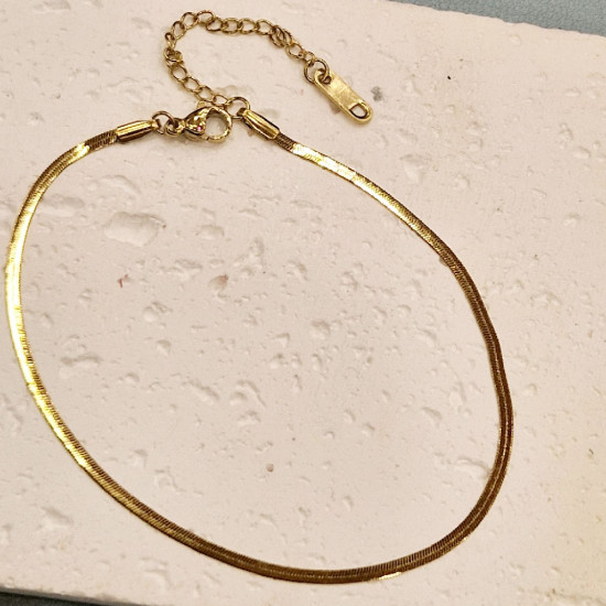 Βραχιόλι ποδιού από ατσάλι L316 σε χρυσό χρώμα