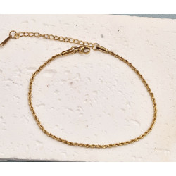 Βραχιόλι ποδιού από ατσάλι L316 σε χρυσό χρώμα 