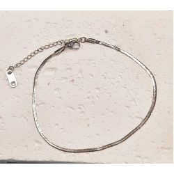 Βραχιόλι ποδιού από ατσάλι L316 σε ασημένιο χρώμα