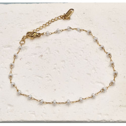 Βραχιόλι ποδιού από ατσάλι L316 σε χρυσό χρώμα