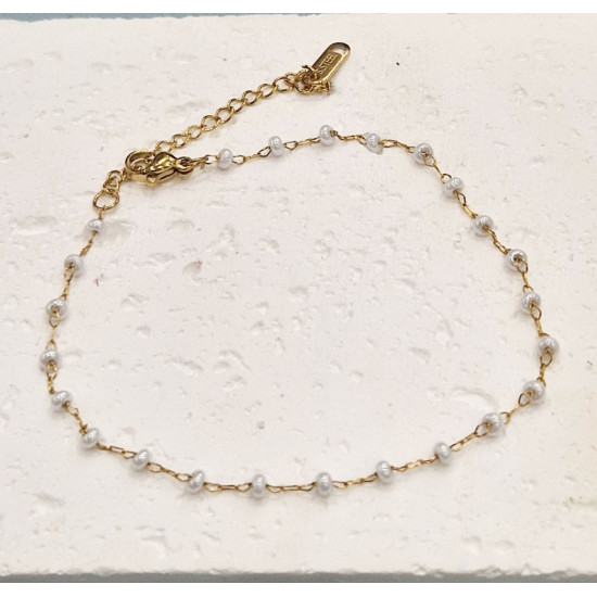 Βραχιόλι ποδιού από ατσάλι L316 σε χρυσό χρώμα